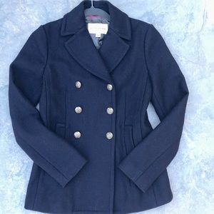 Banana Republic Blue Melton Wool peacoat work